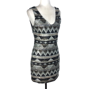 One Clothing silver sequin dress